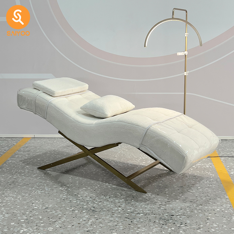 S Shape Eyelash Extension Bed For Beauty Manicure Facial And Microblading Salon Use