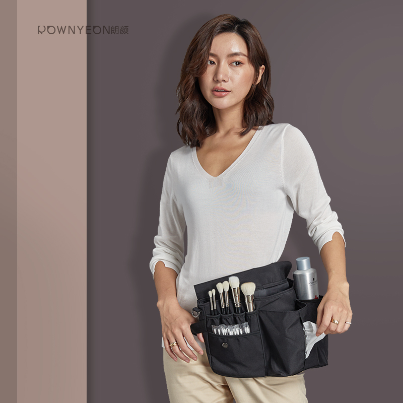 Rownyeon Custom High Quality Professional Cosmetic Brush Set Kits Waist Brush Belt Bag Manufacturer