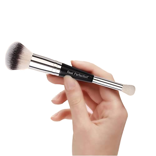 Professional 3-Piece Multifunctional Synthetic Hair Makeup Brush Set with Resin Handle for Foundation Concealer Application Face