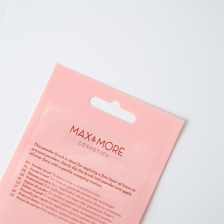 Wholesale Custom Logo 3 Side Seal Mylar Clear Make up Brush Zipper Package Bag Plastic Cosmetic Cream Mini Pouch