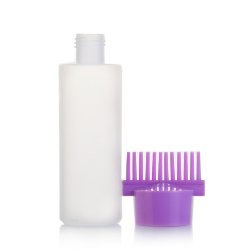 Luxury 6oz 180ml Essential Oil Barber Hair Oil &amp; Shampoo Applicator Bottle with Needle Comb for Plastic Twist Top Cap