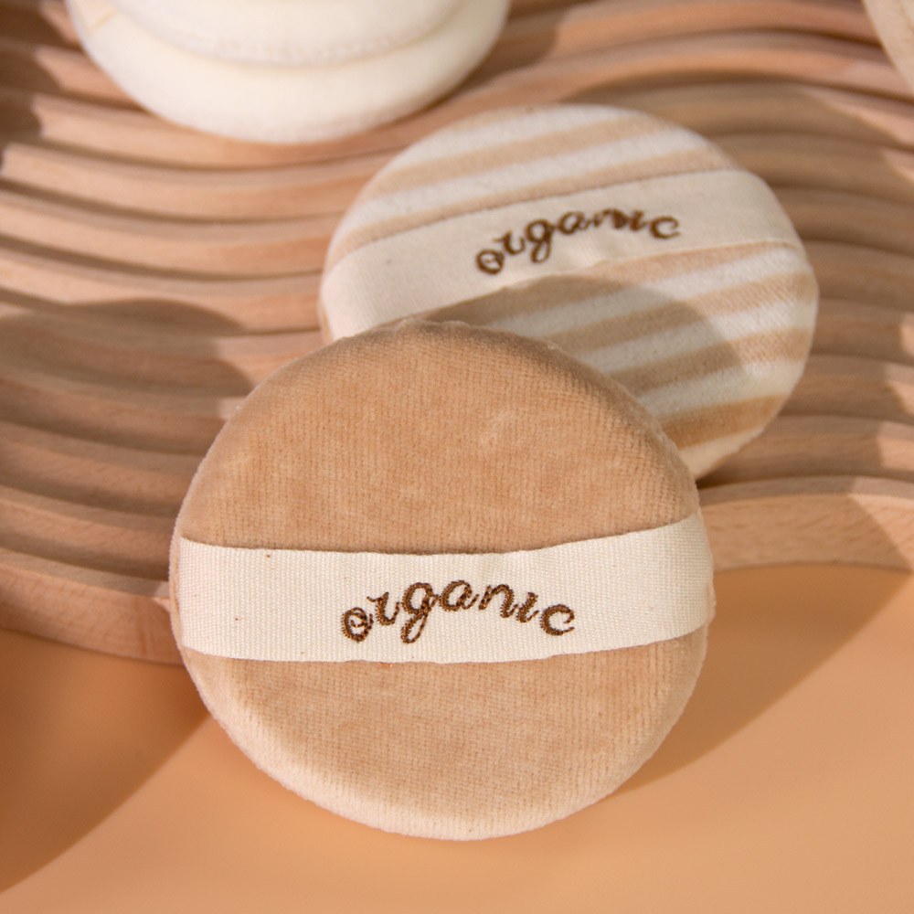 Organic Cotton Cosmetic Puffs Face Powder Sponge For Makeup Application Tool