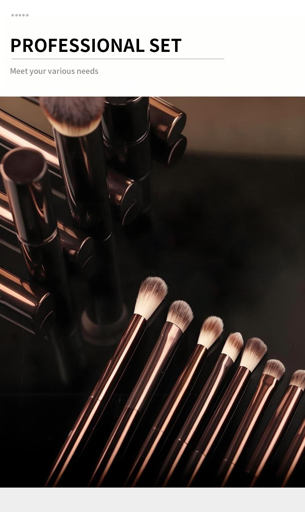 Custom HG 19-Piece Vegan Luxury Makeup Brush Set Professional Hourglass Brushes Aluminium Handle Ferrule Cruelty-Free Eye Use