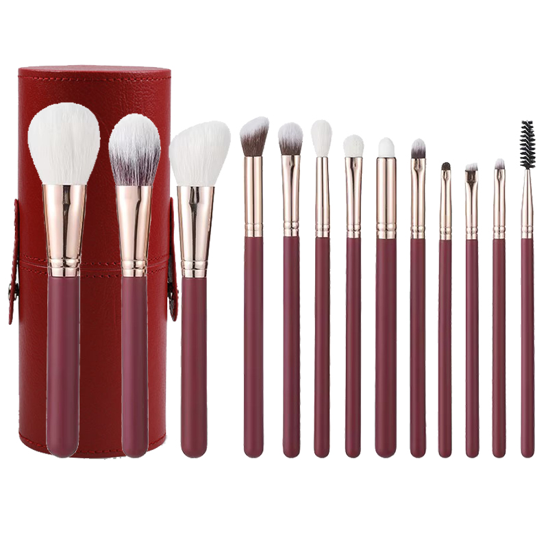 High-end High Quality 13-Piece Goat Hair Make up Set Custom Logo Natural Professional Makeup Brush Set