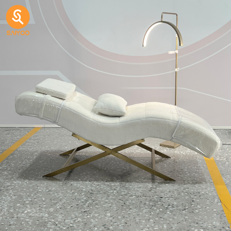 S Shape Eyelash Extension Bed For Beauty Manicure Facial And Microblading Salon Use