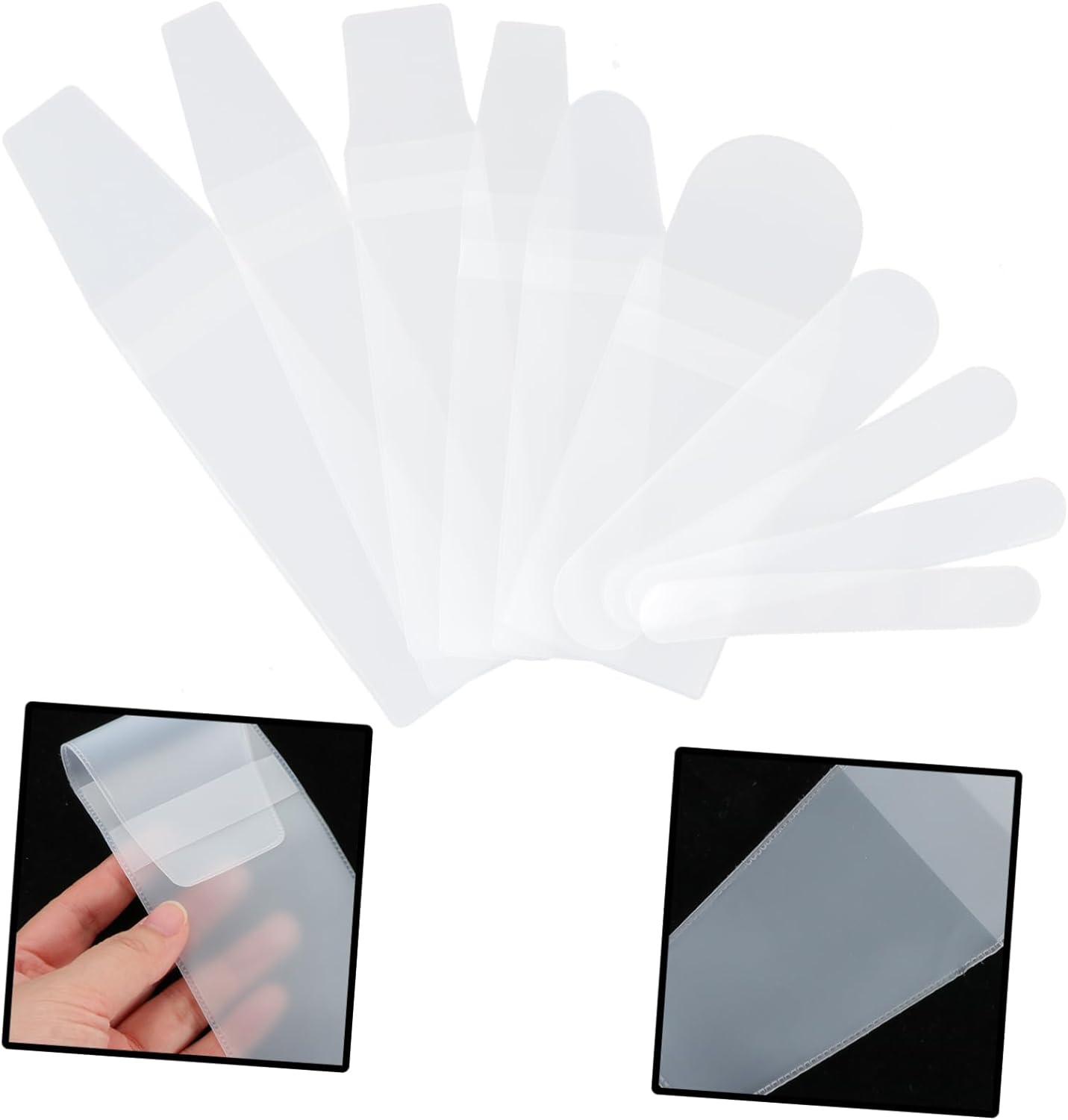 Factory Frosted Half Transparent EVA Makeup Brushes Packaging Bag with 12 Sizes for Cosmetic Brushes