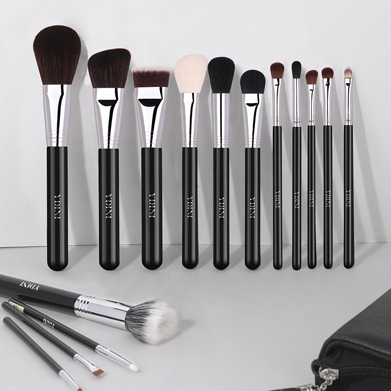 YDINI Wholesale 15pcs OEM ODM Cosmetics Tools Kit Make up Brushes Professional Makeup Brush Set With Bag