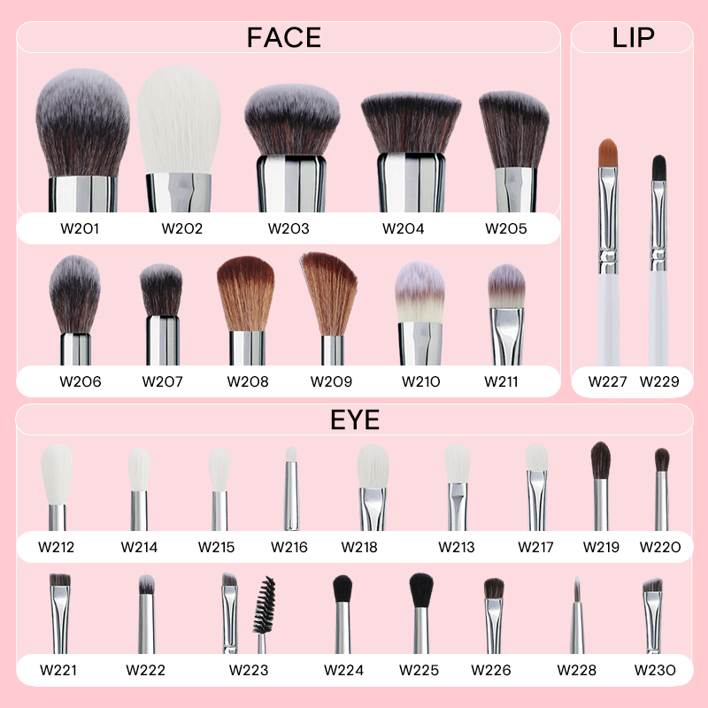 HMU Pink Makeup Brushes High Quality Wholesale Luxury Brush Set Pink Vegan 30pcs Pink Make up Brushes With Custom Logo