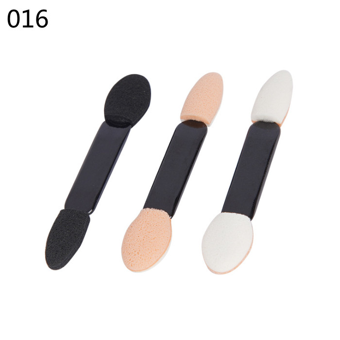 Private Label Custom Cheap Disposable Dual Sided Sponge Tip Makeup Eye Shadow Applicator Eyeshadow Brush