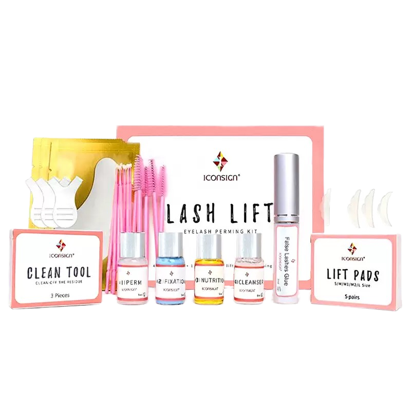 Professional Vegan Semi-Permanent Eyelash Lifting Set Private Label Liquid Form