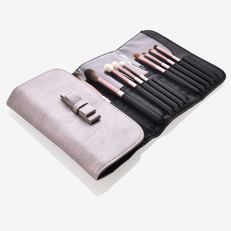 Wholesale 12pcs Purple Makeup Brush Set Bag Custom Logo Synthetic Hair Eyeliner and Concealer Brushes Beauty Tools with Logo