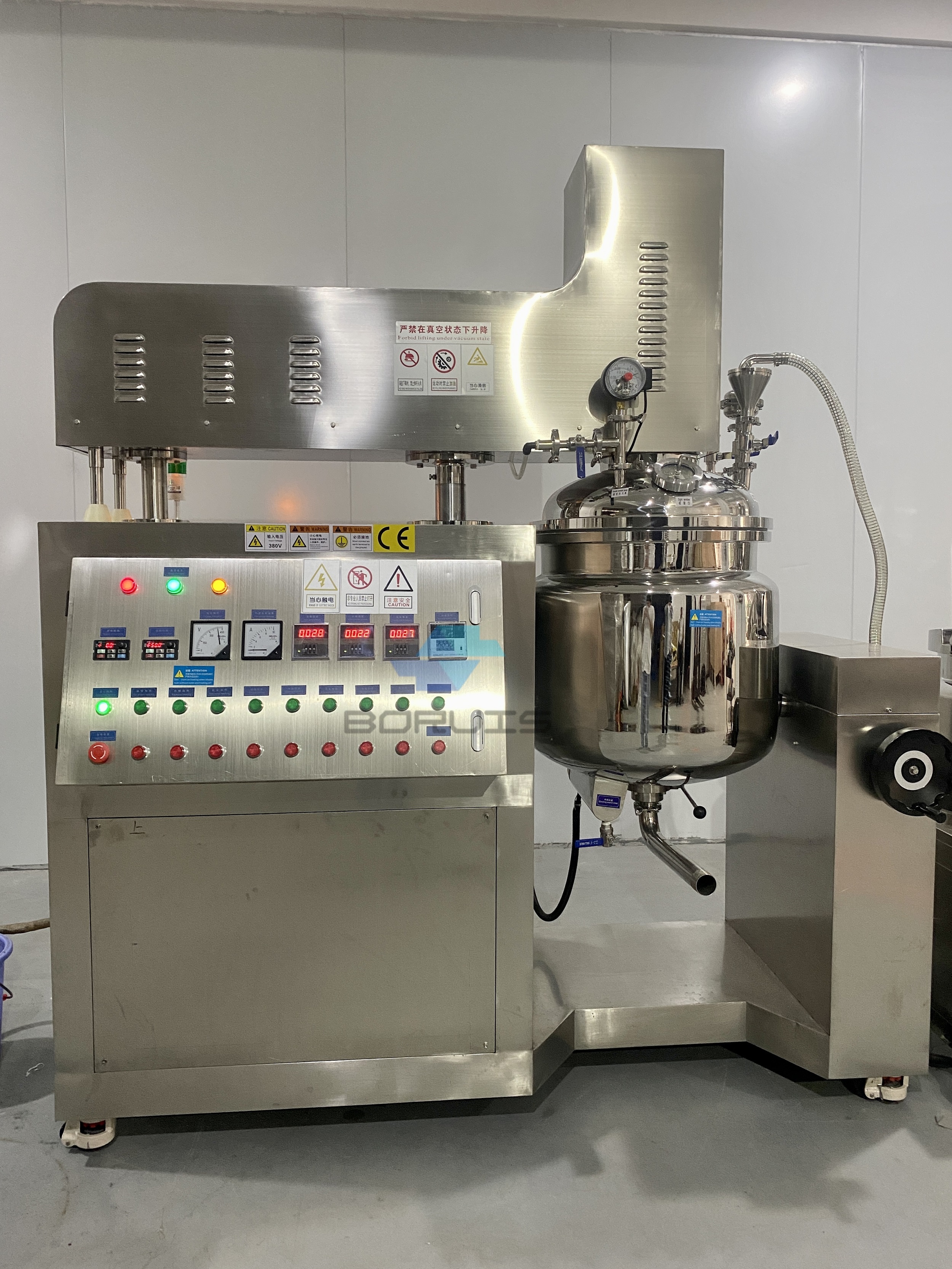 High Shear Cosmetic Mixer Vacuum Homogenizing Emulsifier Hair Cream Emulsifying Manufacturing Machine