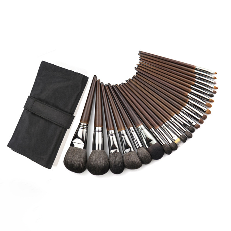 24pcs Custom Logo Cruelty Free Natural Hair Animal Hair Makeup Brushes Set Professional Face Concealer Use