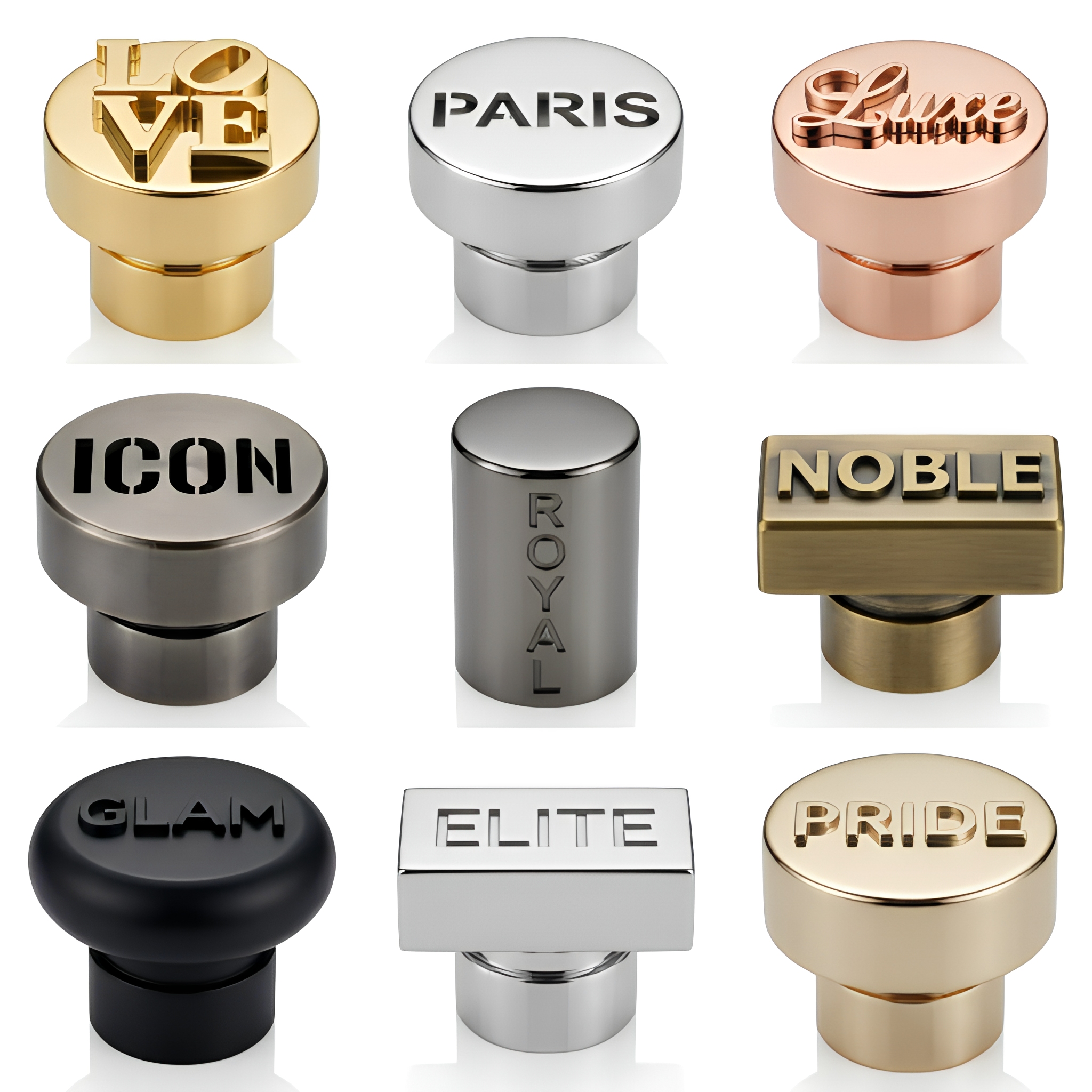OEM ODM Zamac Perfume Cap Manufacturer Bespoke Metal Lid with Custom Brand Name Letters for High End Perfumery
