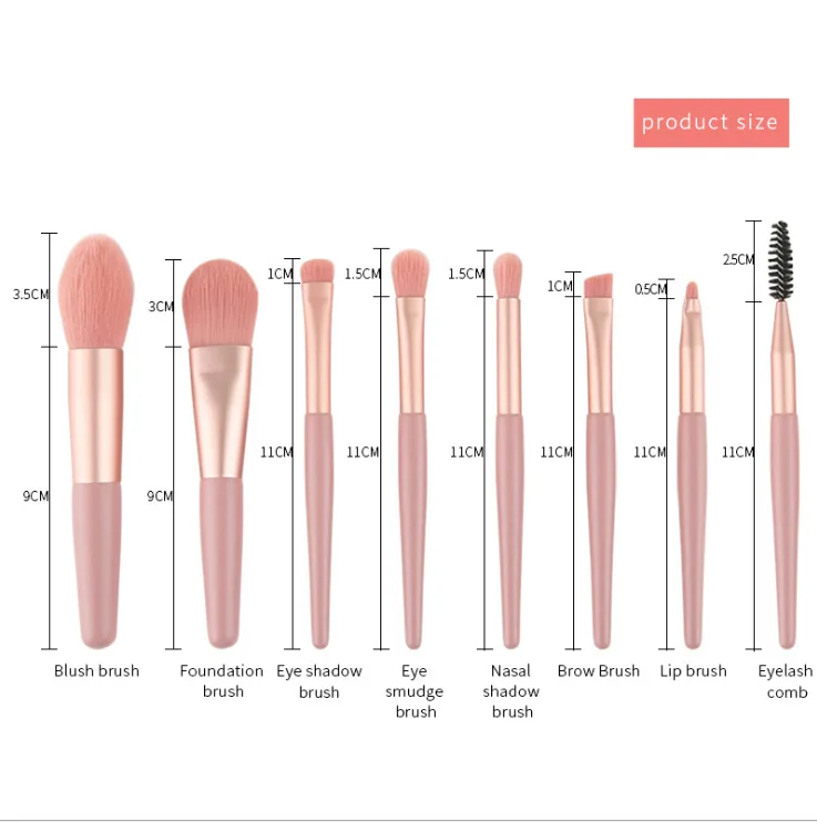 Convenient Travel Brush Set Foundation Blending Tool Cosmetic Kits Professional Makeup Brush Set