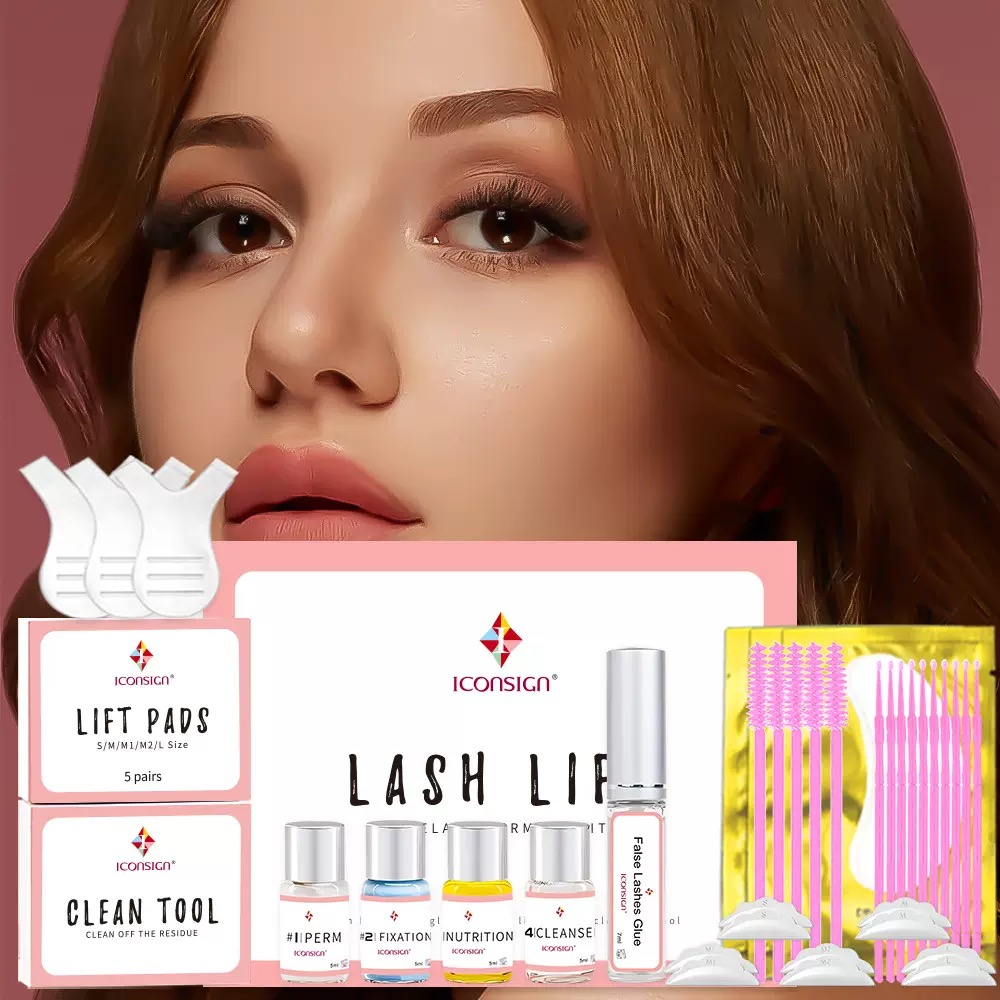 Professional Vegan Semi-Permanent Eyelash Lifting Set Private Label Liquid Form