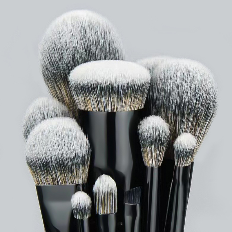 Personalised Dense Vegan Synthetic Face Concealer Black Wholesale Professional Custom Logo Luxury High Quality Makeup Brush Set