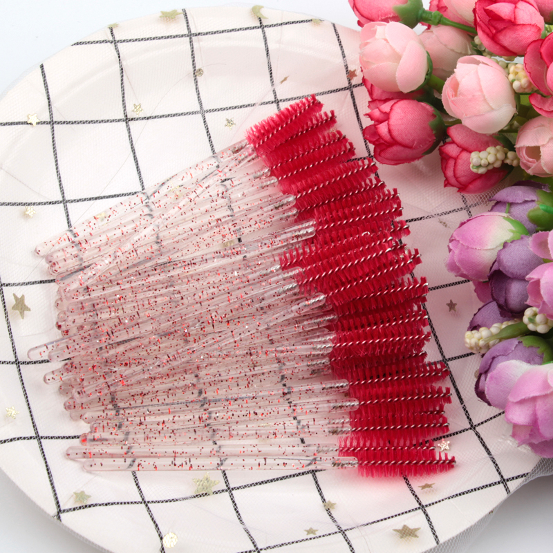 Disposable Portable Eco-Friendly Nylon Mascara Wands Eyebrow Eyelash Extension Application Tools Super Soft Lash Brushes