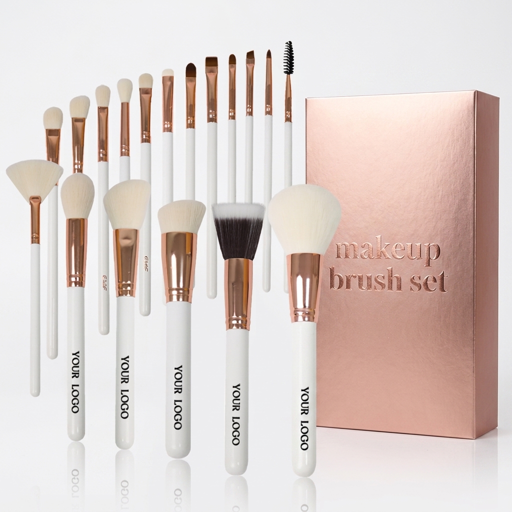 EMF Professional 18-Piece Makeup Brush Set Custom Logo Synthetic Hair Foundation Eyeshadow Concealer Multifunction Cosmetic Tool