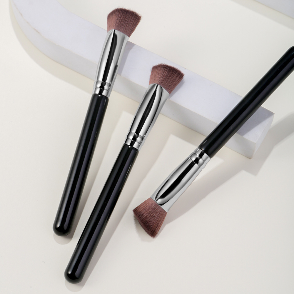 Customized Single Makeup Brush with Comfortable Handle Angled Blush Concealer Application Features New Synthetic Fiber Design