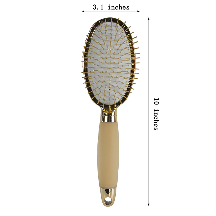 Luxury Gold Cushion Oval Hair Brush Specs