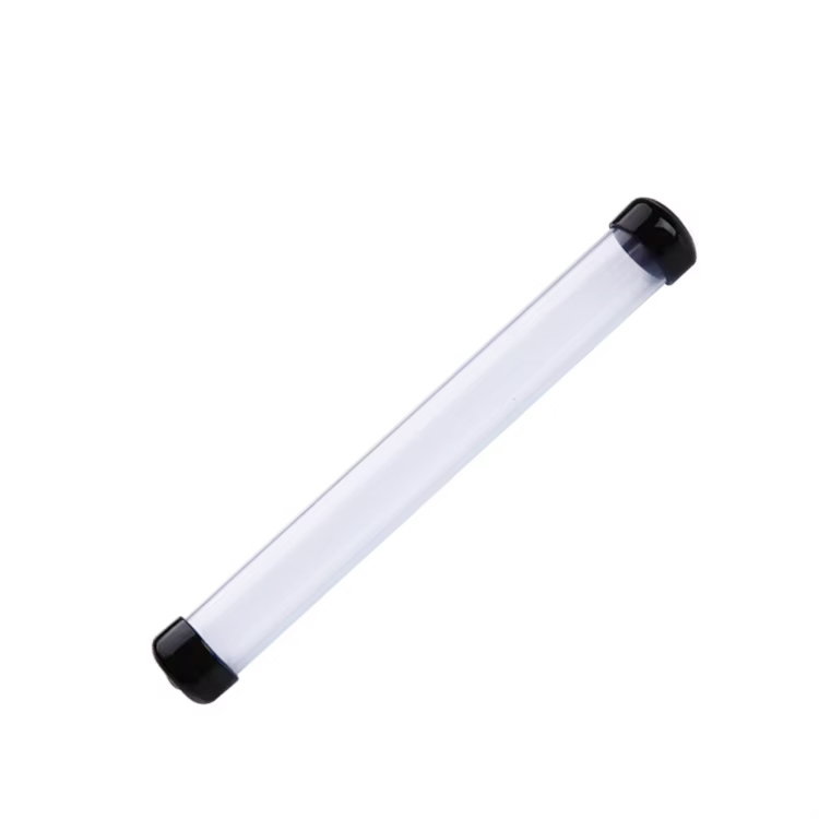 Transparent Water Resistant Plastic Makeup Brush Packaging Tube with Screen Printing Cosmetic Storage Container