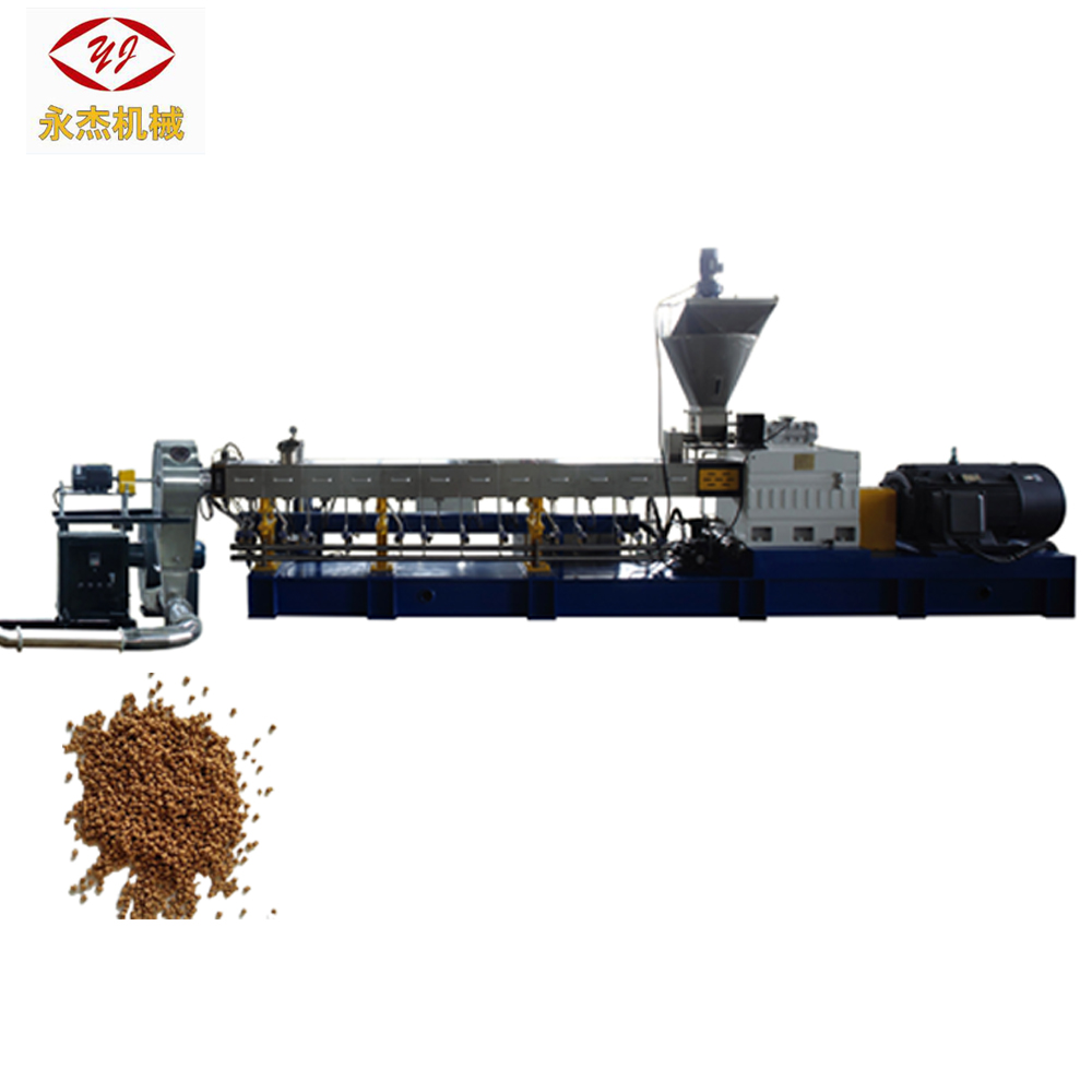 Botanic Fiber/Wood Powder/Coffee Grounds+PP/PE/PVC/PS/PLA/PBAT Twin Screw Extruder WPC Pellets Machine Gear Motor For Efficient