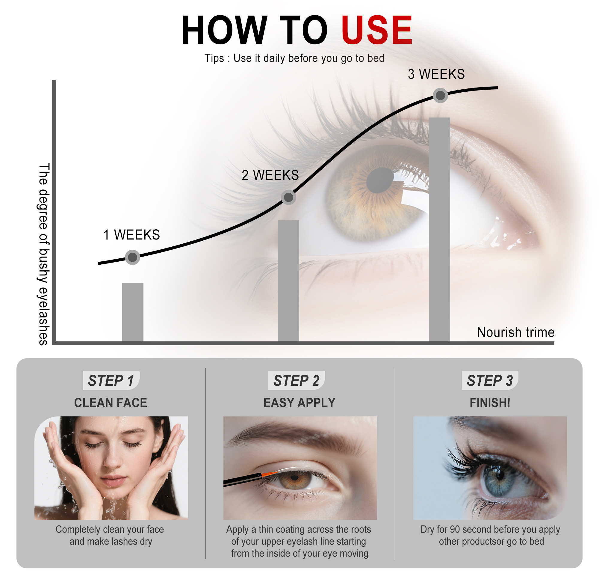 Profession New Luxury Rapid 3D Max Applicator Vegan Lash Boost Eyebrow Enhancer OEM Eyelash Growth Serum Private Label Low MOQ