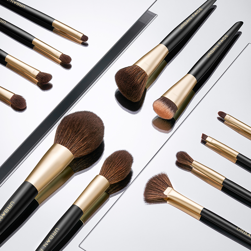 Big Discount Best Selling Private Label Foundation Makeup Brush Flat Top Synthetic Cruelty Detailed Eye Makeup Brush Set