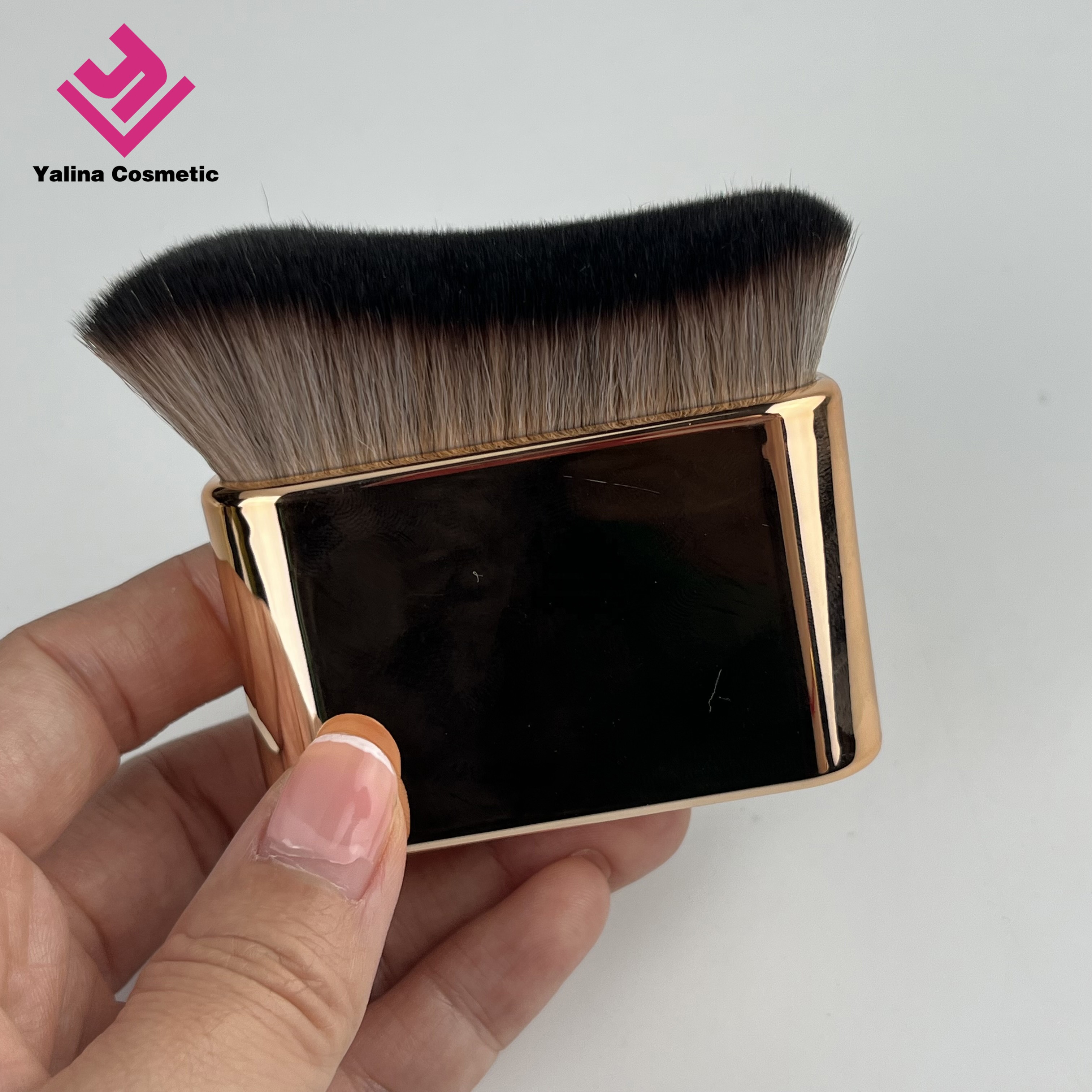 Yalina Custom Logo Big Size Kabuki Tanning Body Applicator Brush Foundation Makeup Single Brush