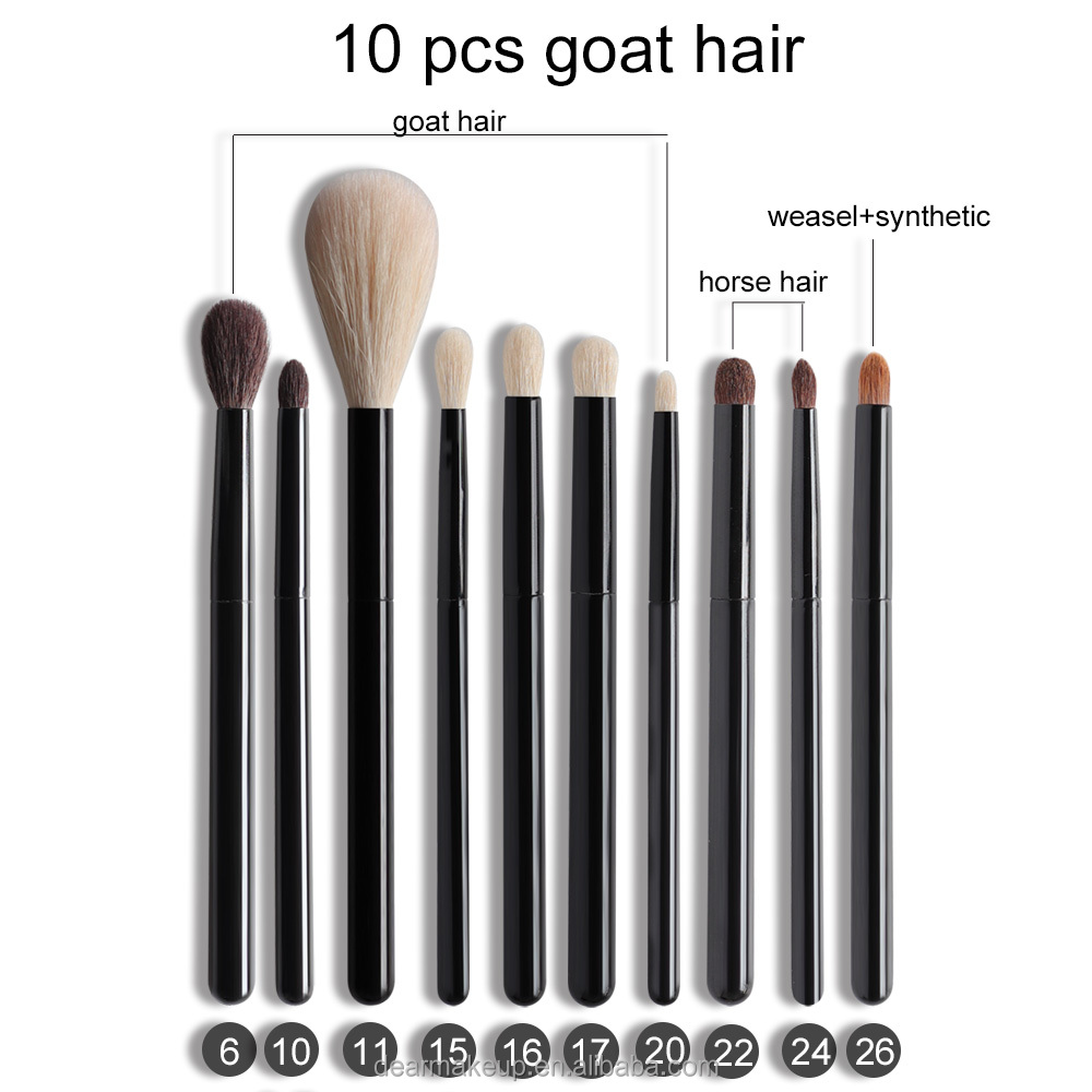 Private Label Personalized Professional Cosmetic Makeup Brushes Set With Pure Handcraft Bristle