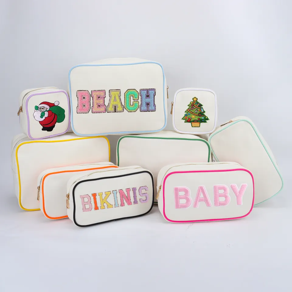 Newest Eco Friendly Nature Canvas Makeup Organizer Cotton Cosmetic Pouch Women Stand up Zipper Cotton Cosmetic Bag