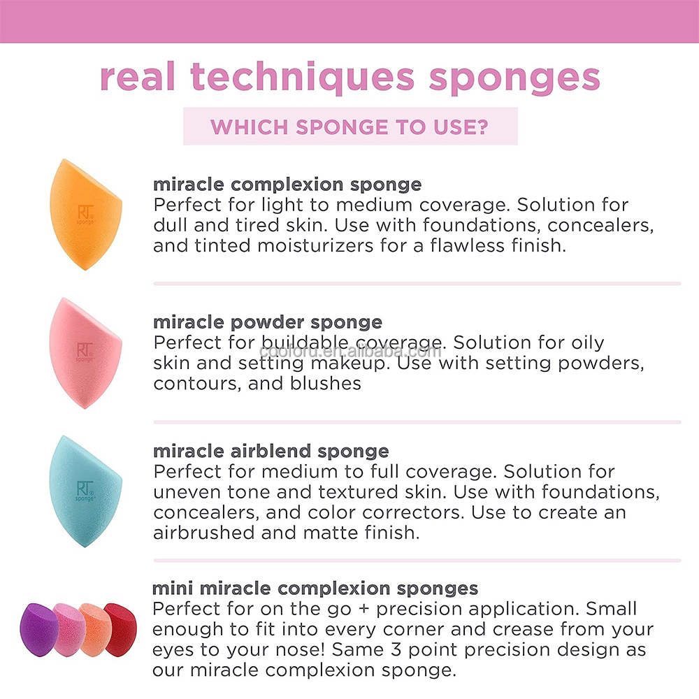 1492 Real Technique 100% Biodegradable Velvet Makeup Products Machine Making Multi Mini 4cm Make up Makeup Sponges With Logo