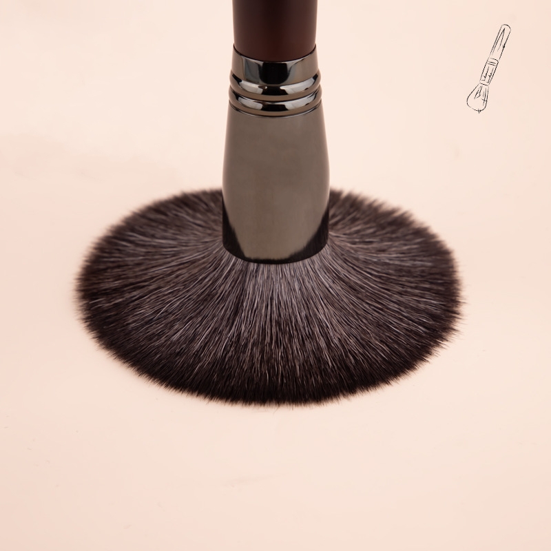 Custom Logo Natural Goat Hair Makeup Brush Set High Quality Smooth Wood Handle Luxury Animal Wool Professional Makeup Brushes