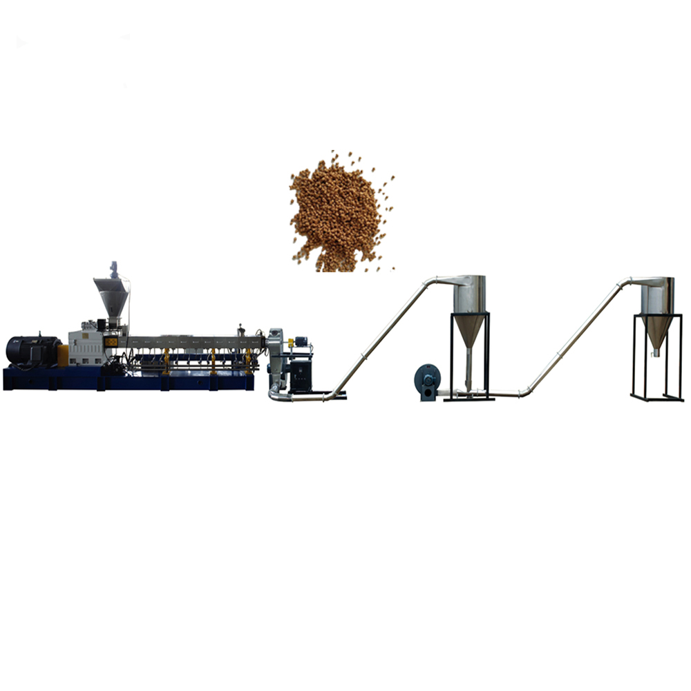 Botanic Fiber/Wood Powder/Coffee Grounds+PP/PE/PVC/PS/PLA/PBAT Twin Screw Extruder WPC Pellets Machine Gear Motor For Efficient