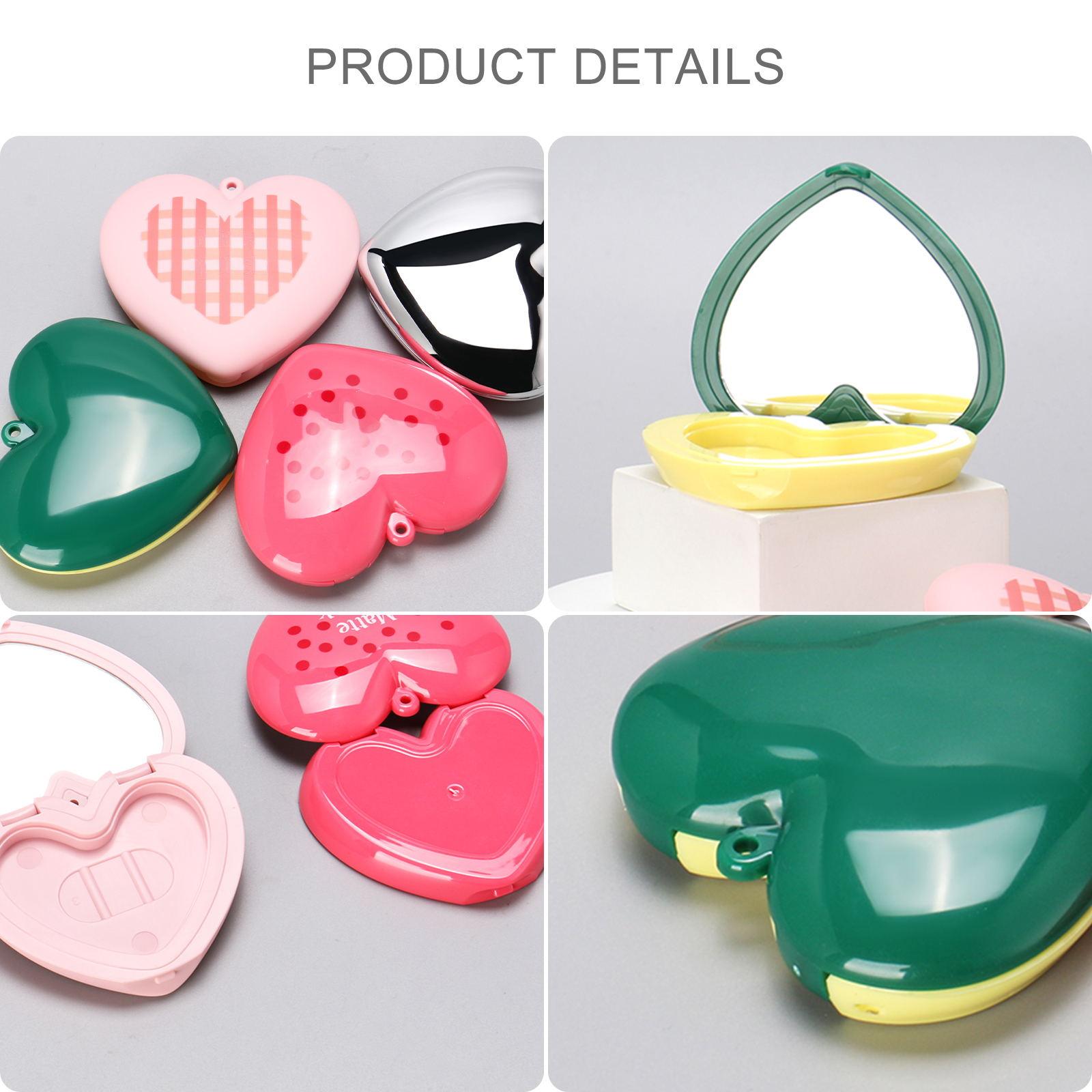 OEM/ODM Luxury Custom Eyeshadow Blush Container Round Mirror Eco-Friendly Powder Design Cute Makeup Case for Makeup Tools