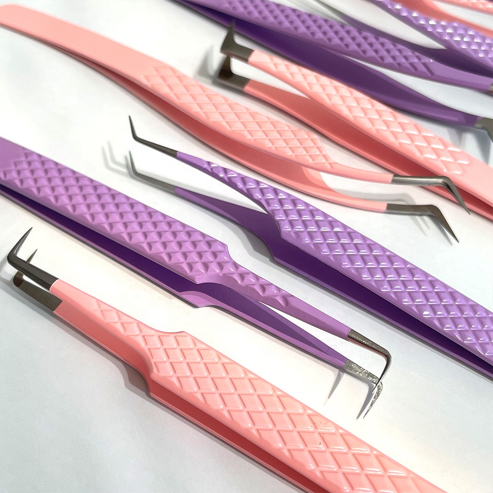 Private Label Eyelash Extension Tweezers Makeup Tools Pince Eyebrow Tweezers Anti Static Eyelashes Tweezers Tongs Pincers Pinzet