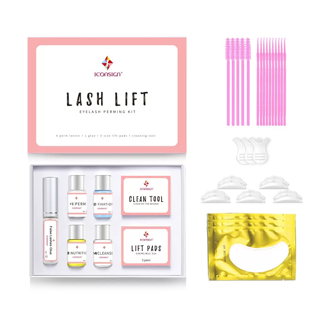 Professional Vegan Semi-Permanent Eyelash Lifting Set Private Label Liquid Form