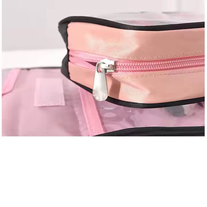High Quality Custom Cosmetic Travel Kit Factory Wholesale Waterproof Makeup Bag Fashion Logo Print Cover Closure Trending New