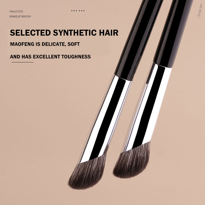 Dual Ended Cosmetic Brushes Oem Private Label Custom logo Premium Synthetic Unique Makeup Angled Fluffy Concealer Brush