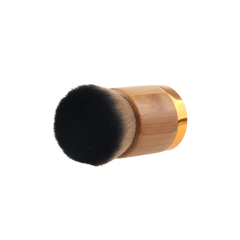 LIYA Bamboo Handle Brushes Eco-friendly Kabuki Single Vegan Create Your Own Private Label Bamboo Makeup Brushes Set