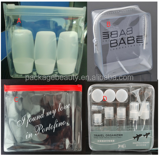 Eco-friendly Beauty Packaging clear PVC Plastic Makeup Brush Bag