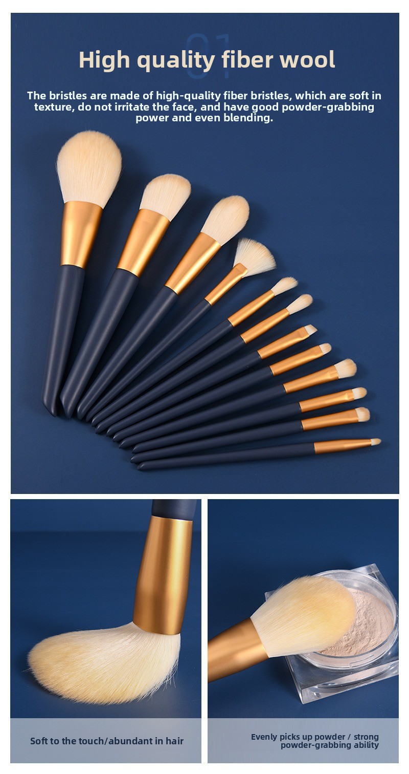 Best Selling Luxury 12-Piece Vegan Professional Makeup Brushes Set High Quality with Soft Synthetic Fibre Hair Storage Bucket