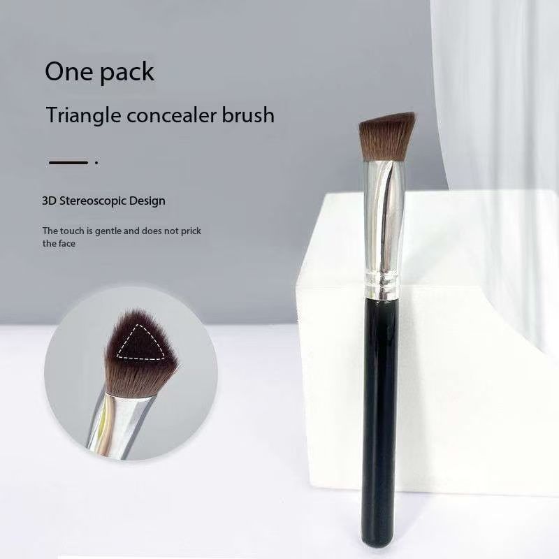 Customized Single Makeup Brush with Comfortable Handle Angled Blush Concealer Application Features New Synthetic Fiber Design