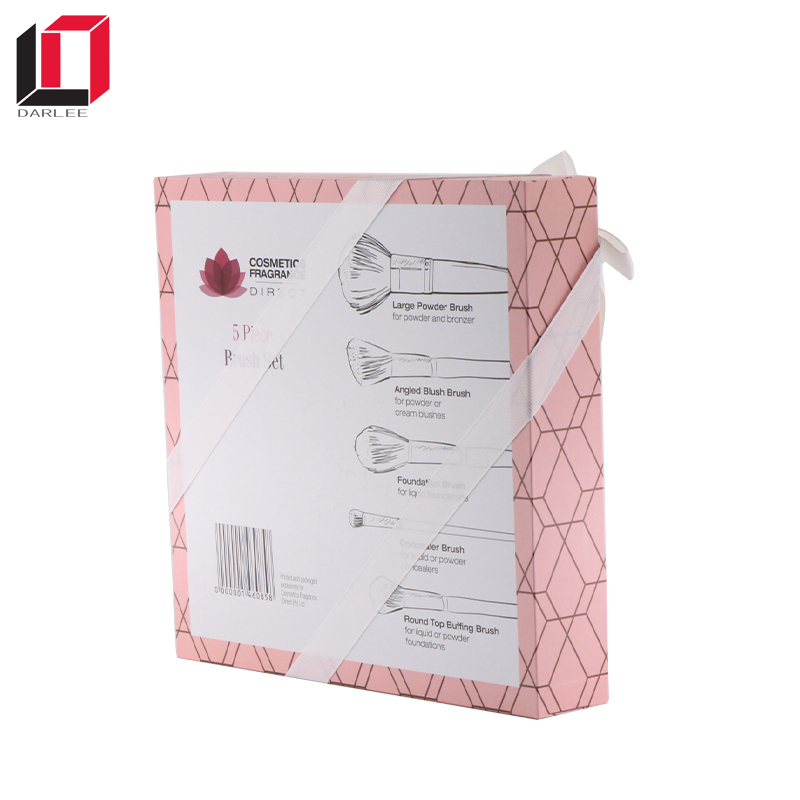 Wholesale Custom Luxury Design Retail Paper Gift Packaging Box for Makeup Brush with Window