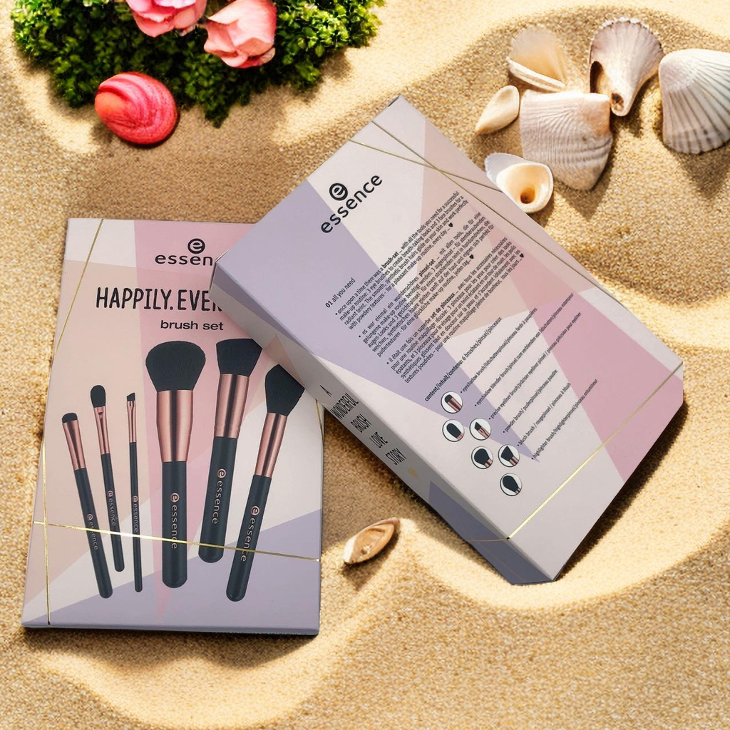 Custom Face Brush Tools Boxes 12 15 18 Makeup Brush Box Packaging Cases Kraft Paper Cosmetic Beauty Brush Collection Box