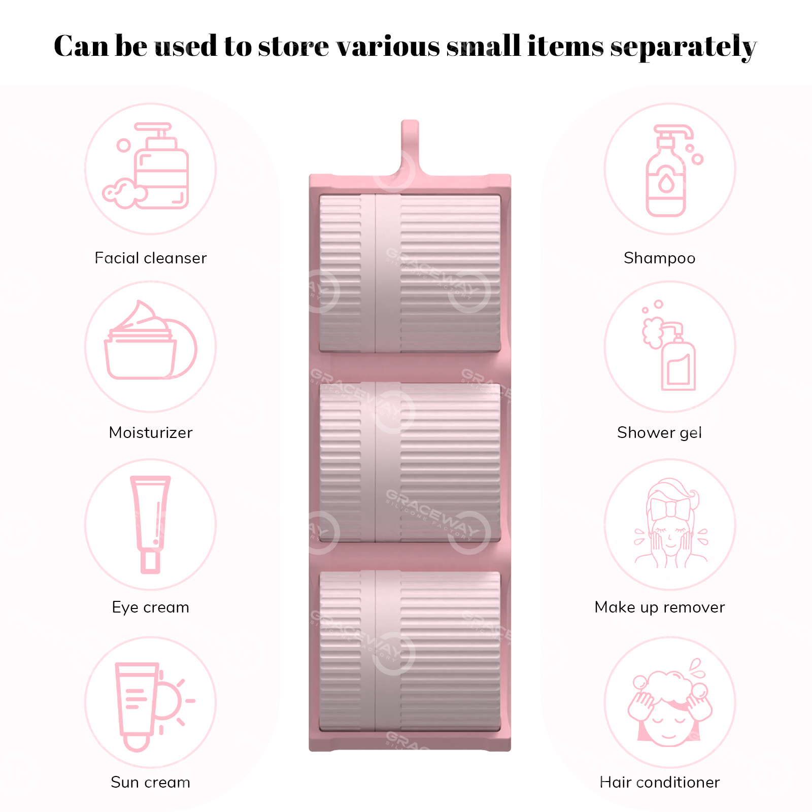 OEM/ODM Silicone Travel Leak Proof Jar BPA-Free Beauty Accessories Travel Capsules Set for Facial Cleanser, Sunscreen