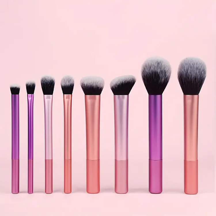 Professional 8pcs Makeup Brush Set Small Size Powder Blush Eyeshadow Highlighter with Handle Use Eye Face Compatible Foundation