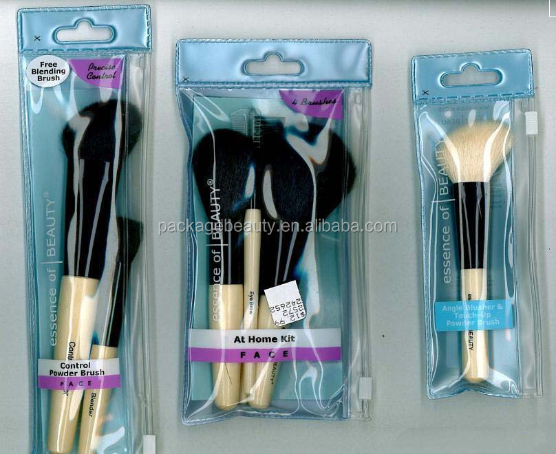 Eco-friendly Beauty Packaging clear PVC Plastic Makeup Brush Bag