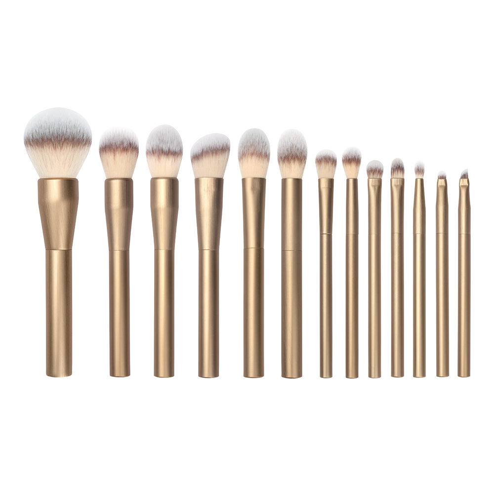 New Design Golden Metal Vegan Private Label Makeup Brush Set